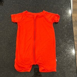 Bright Red Baby Romper- little sleepies